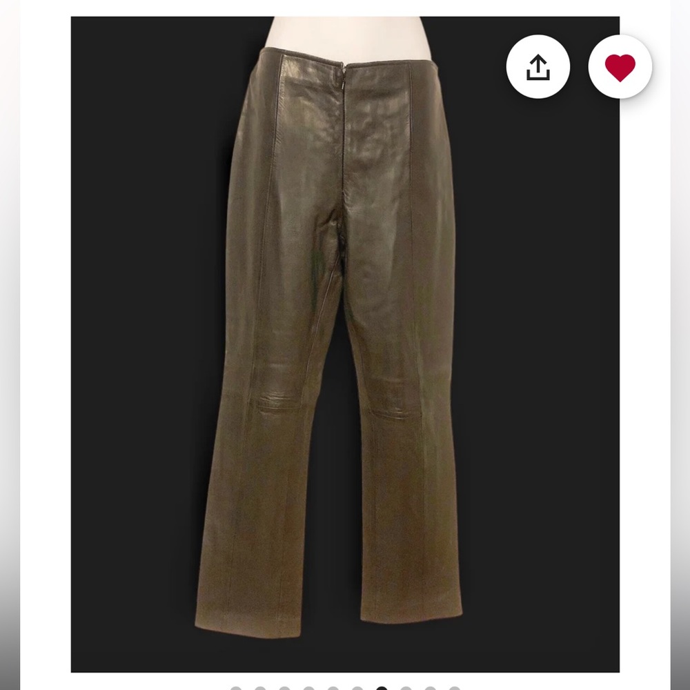 Vakko Sport black Leather Trousers 90s vintage